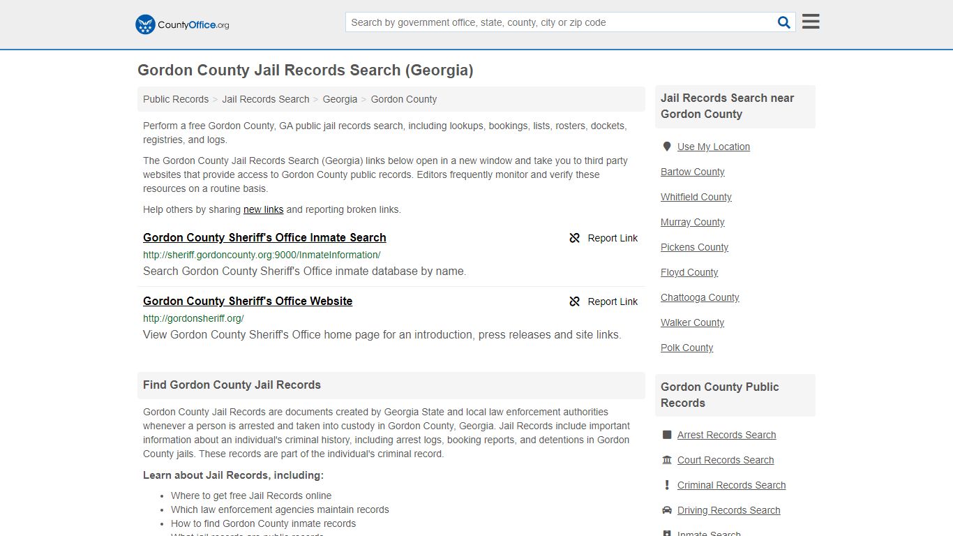 Jail Records Search - Gordon County, GA (Jail Rosters ...